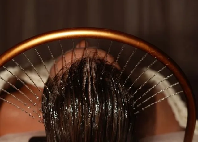 The herbal head spa process