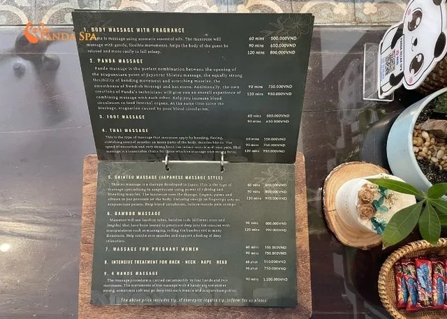 herbal head spa menu