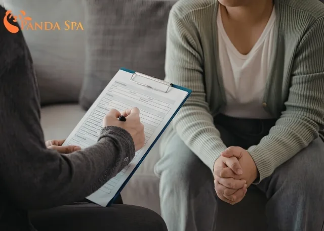 남성 목 어깨 마사지