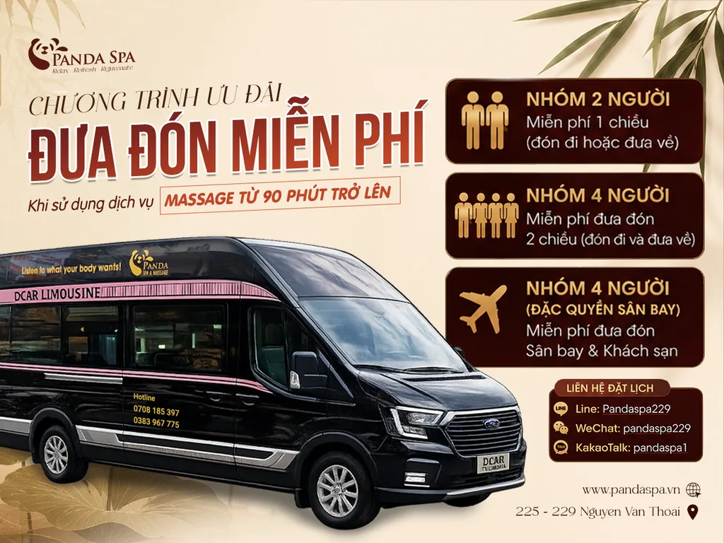 Dịch vụ xe đưa đón tại Spa Đà Nẵng